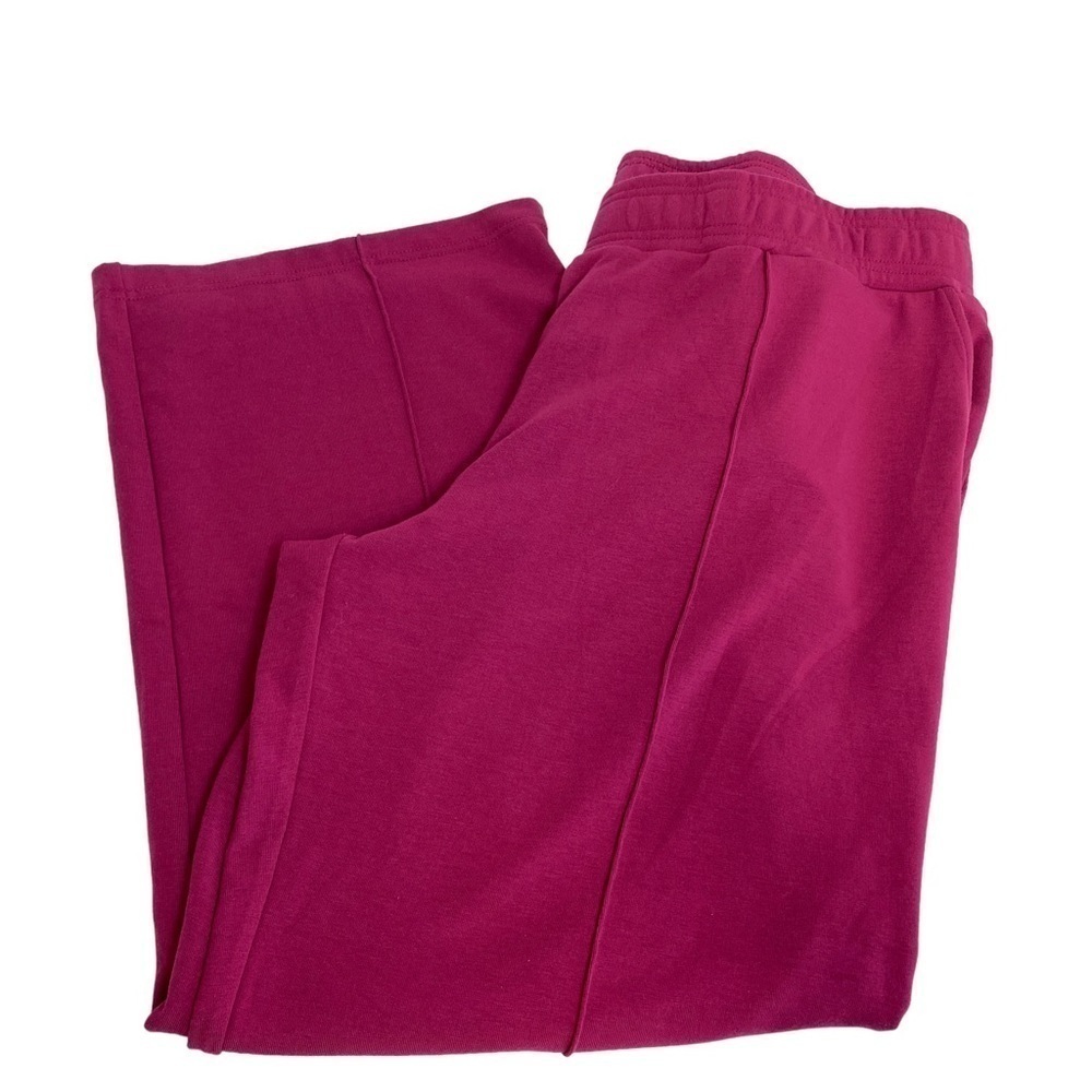 ANYBODY Sweatpants Size 1X Raspberry Lounge Wide Leg Pants - Picture 4 of 8